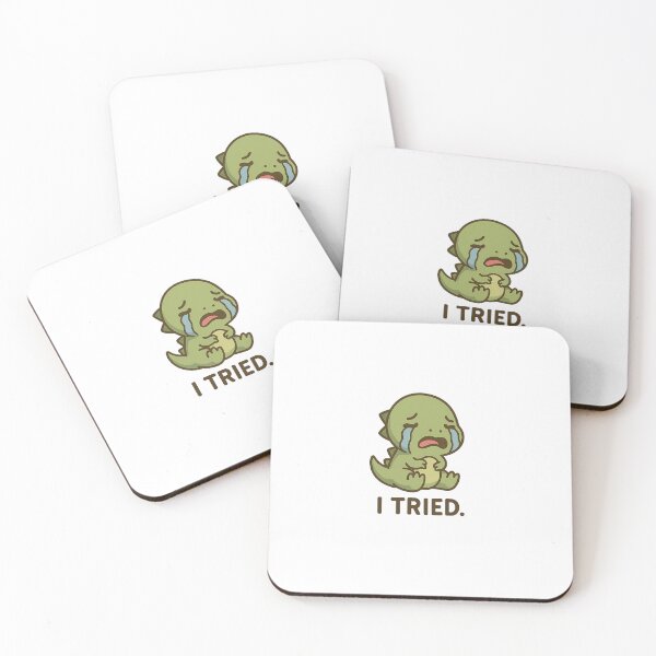 Item preview, Crying Dino – I TRIED. Sad Cute Dinosaur Design designed and sold by mesbahgaming.