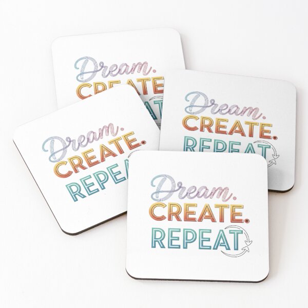 Item preview, Dream Create Repeat - Inspirational Workflow Design designed and sold by WornUp.