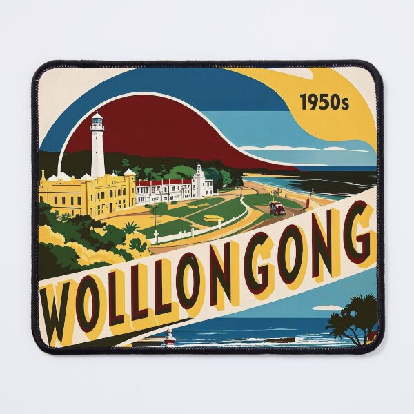 Item preview, Wollongong Australia Vintage Travel Tourism designed and sold by TravelersGems.