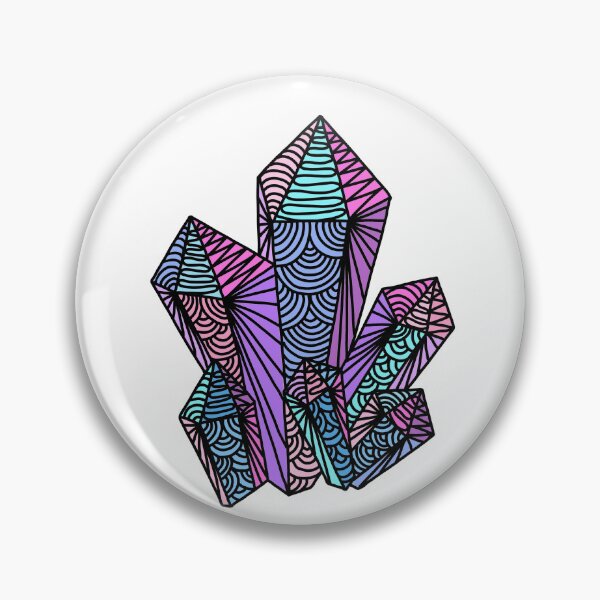 Artikelvorschau, Kristalle bunter Zentangle Aufkleber entworfen und verkauft von DesignPMG.