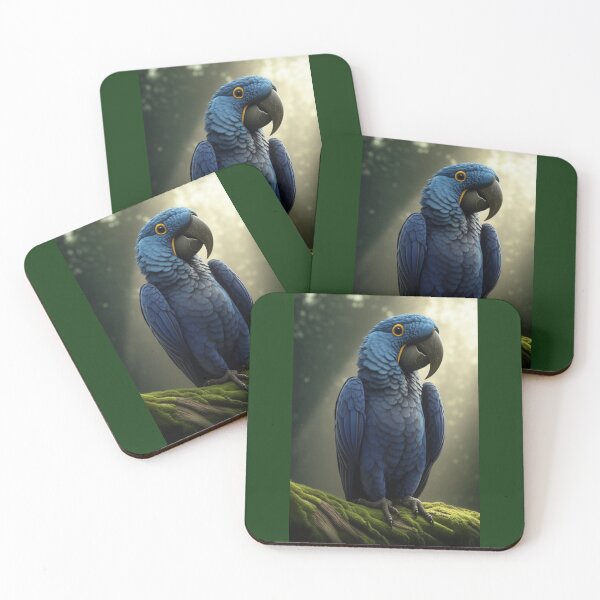 Item preview, Blue Hyacinth Macaw in Rainforest Light designed and sold by PrintBreeze.
