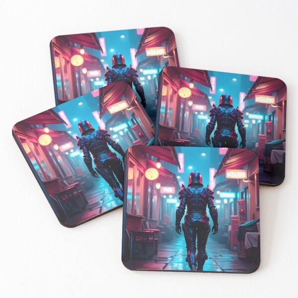 Item preview, Neon Samurai: A Journey Through Cyber Alley designed and sold by oanaunciuleanu.
