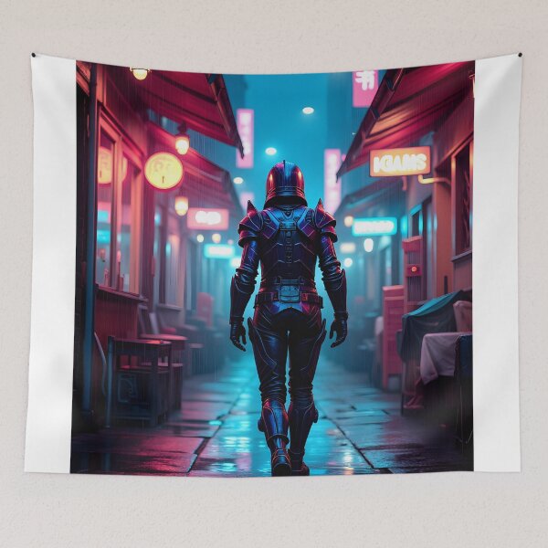 Item preview, Neon Samurai: A Journey Through Cyber Alley designed and sold by oanaunciuleanu.