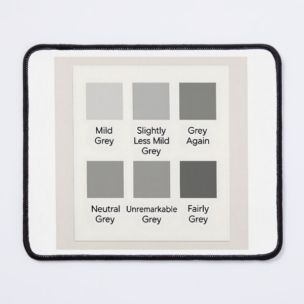 Item preview, Shades of Grey – Mildly Amusing Monochrome Chart designed and sold by WhisperFrame.