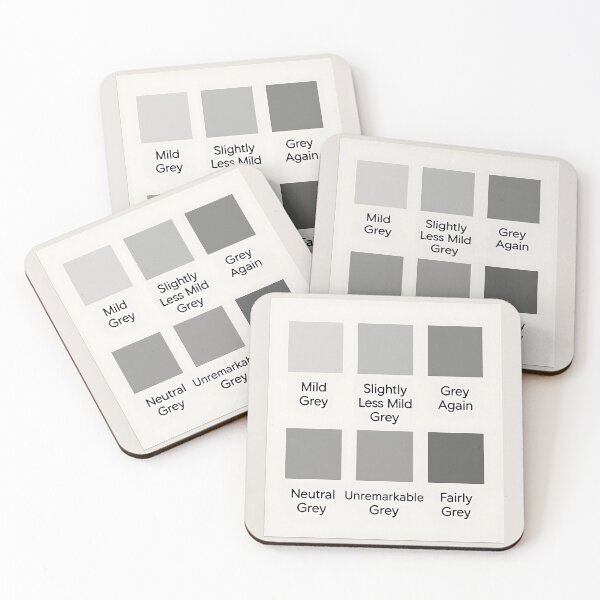 Item preview, Shades of Grey – Mildly Amusing Monochrome Chart designed and sold by WhisperFrame.