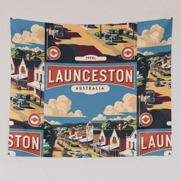 Item preview, Launceston Australia Vintage Travel Tourism designed and sold by TravelersGems.