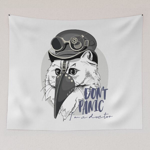 Item preview, Steampunk White Cat Doctor Mask designed and sold by Voodoo Store Paranormal Collections.