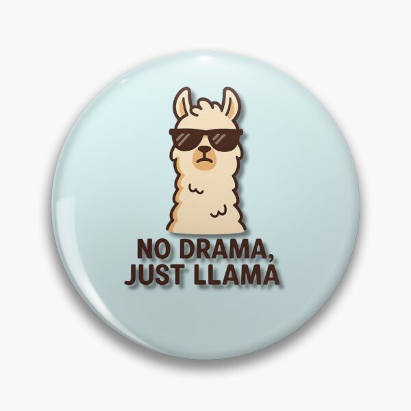Item preview, No Drama Just Llama – Funny Cool Llama Wearing Sunglasses Cartoon Illustration designed and sold by konthai.familyart.