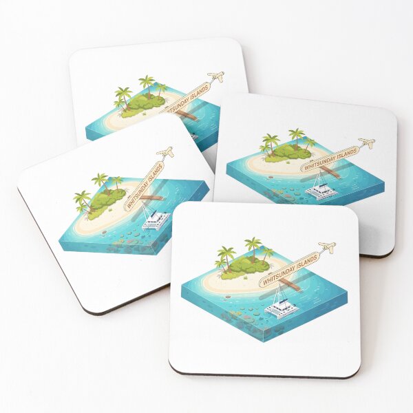 Item preview, A Slice of Paradise: A Playful Whitsunday Islands Isometric Art designed and sold by Digital Dreams Arts.