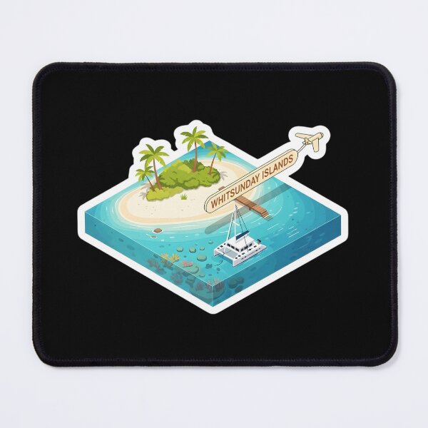 Item preview, A Slice of Paradise: A Playful Whitsunday Islands Isometric Art designed and sold by Digital Dreams Arts.
