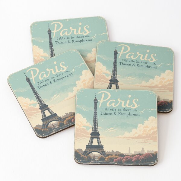 Item preview, Vintage travel poster style illustration of Paris designed and sold by Terrero.
