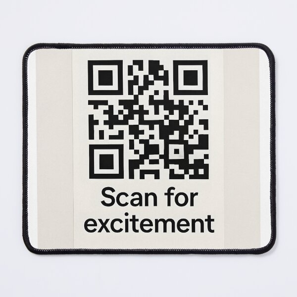 Item preview, Scan for Excitement – Minimalist QR Code Tease designed and sold by WhisperFrame.