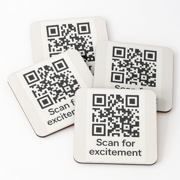 Item preview, Scan for Excitement – Minimalist QR Code Tease designed and sold by WhisperFrame.