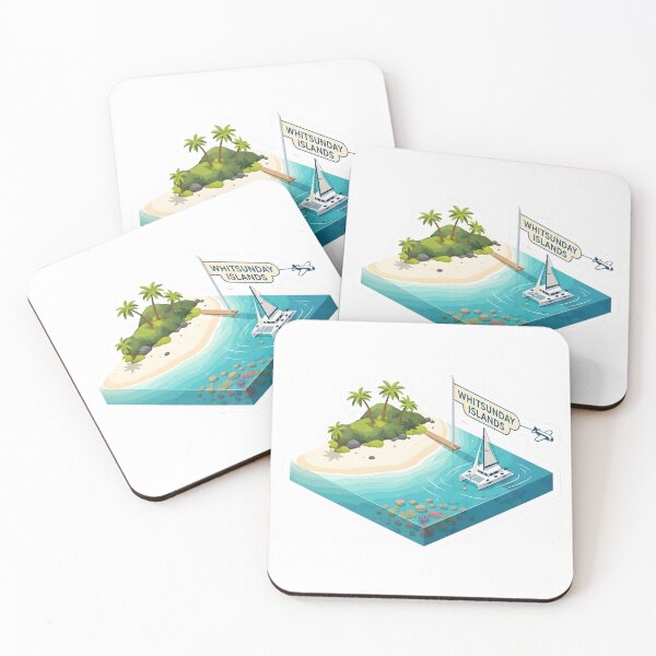 Item preview, A Perfect Whitsundays: A Bright and Fun Catamaran Illustration designed and sold by Digital Dreams Arts.