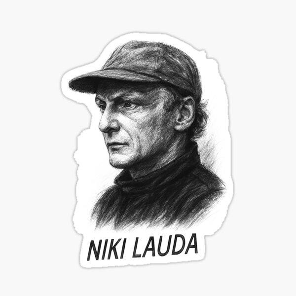 Artikel-Vorschau von Niki Lauda F1 Retro Portrait, designt und verkauft von Studio F1Grid.
