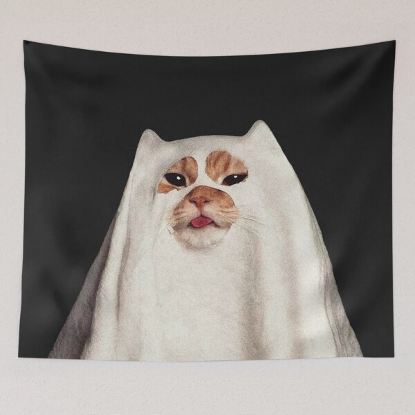 Item preview, Cuty Halloween Ghost Cat :3 designed and sold by PaulnlyFans.