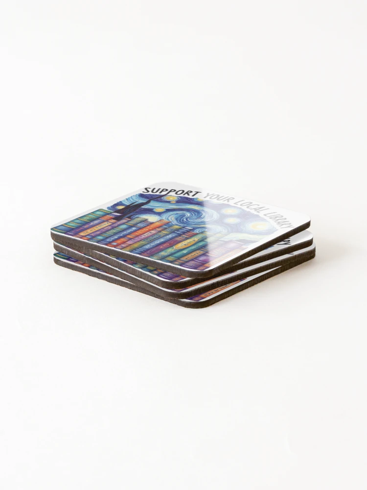 Thumbnail 4 of 5, Coasters (Set of 4), Local Library designed and sold by devonclemon.