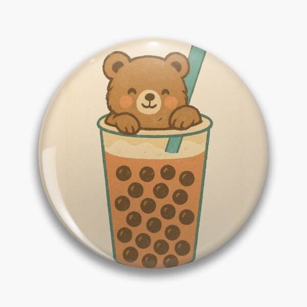 Item preview,  Boba Bear Bubble Tea – Cute Vintage Illustration designed and sold by SoftWavesStudio.