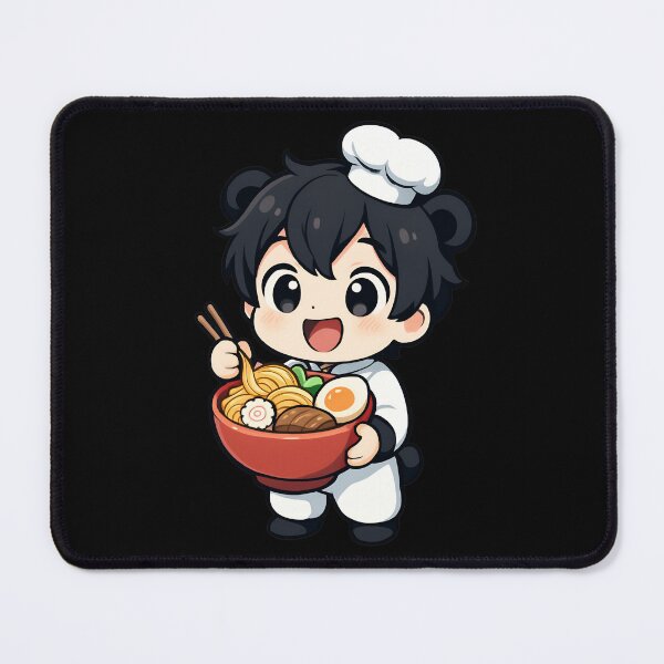 Item preview, Chef Panda Boy Eating Ramen – Cute Chibi Panda Cooking Design designed and sold by ColorSplash123.