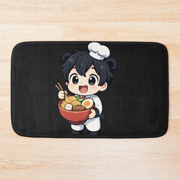 Item preview, Chef Panda Boy Eating Ramen – Cute Chibi Panda Cooking Design designed and sold by ColorSplash123.