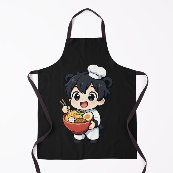 Item preview, Chef Panda Boy Eating Ramen – Cute Chibi Panda Cooking Design designed and sold by ColorSplash123.