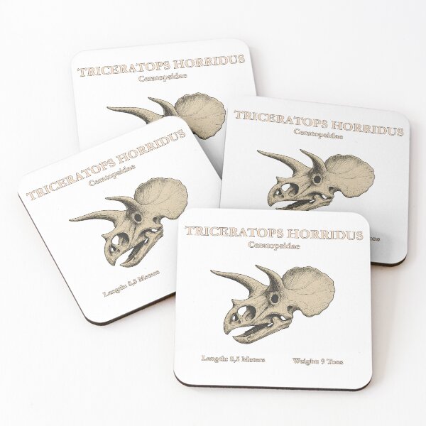 Item preview, Triceratops Horridus – Vintage Dinosaur Skull Illustration designed and sold by SlatoMato.