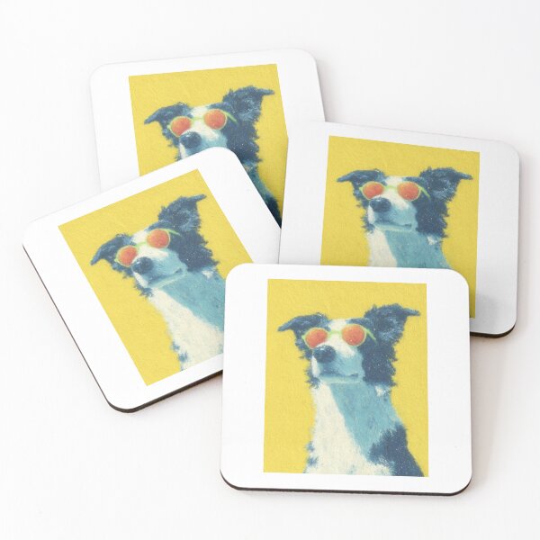 Item preview, Cool Border Collie – Colorful Sunglasses Dog Art designed and sold by Enea Kelo.