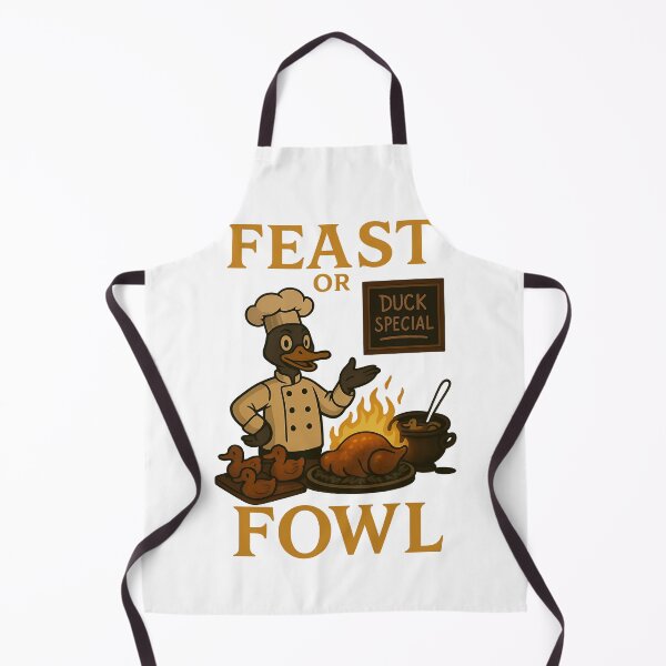 Item preview, Feast or Fowl – Funny Duck Chef Cooking Pun designed and sold by TeeTimeTreasure.