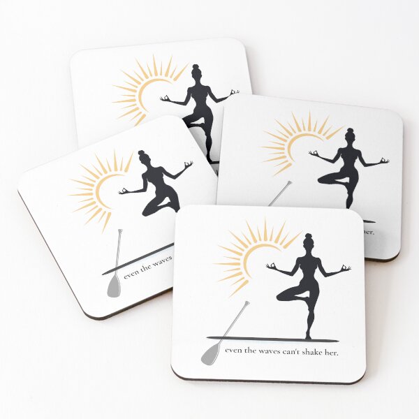 Item preview, Even the Waves Can’t Shake Her – SUP Yoga Sticker designed and sold by bobparduephoto.