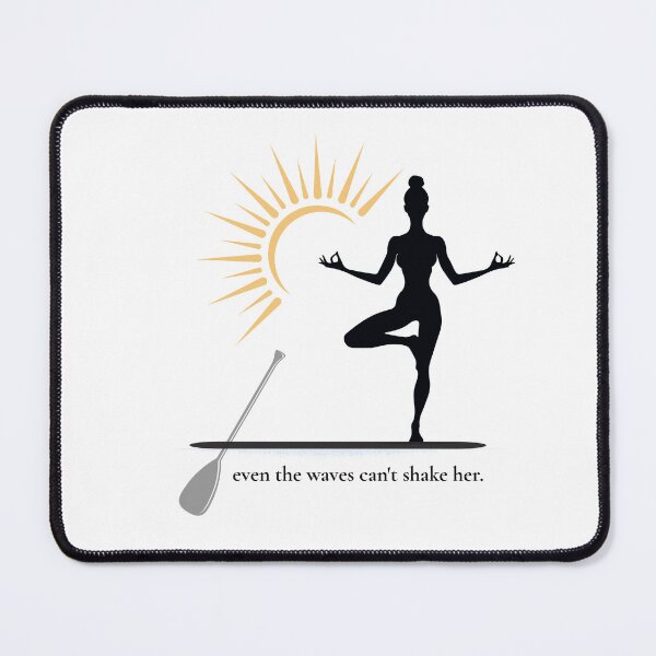 Item preview, Even the Waves Can’t Shake Her – SUP Yoga Sticker designed and sold by bobparduephoto.