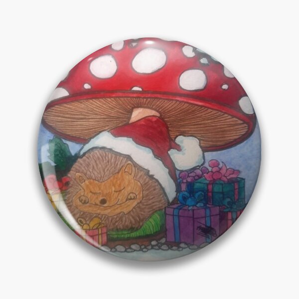 Item preview, Hedgehog sleeping under a mushroom designed and sold by LoupAnge51.