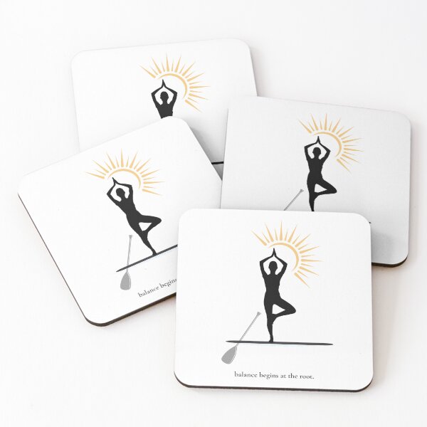 Item preview, Balance Begins at the Root – Coastal Yoga Sticker designed and sold by bobparduephoto.