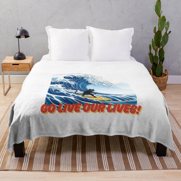 Item preview, Surfing Black Cat – Funny Cool Surf Wave designed and sold by Pawandkin.