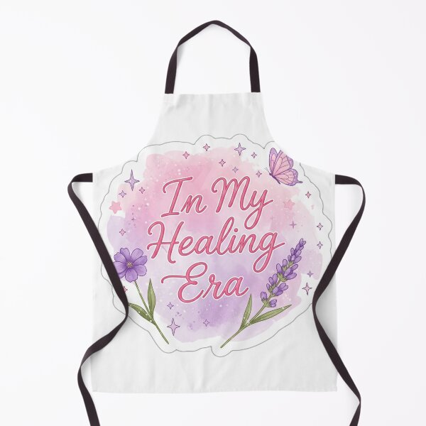 Item preview, In My Healing Era – Aesthetic Handwritten Sticker in Soft Pink and Lavender designed and sold by 001Haiba.