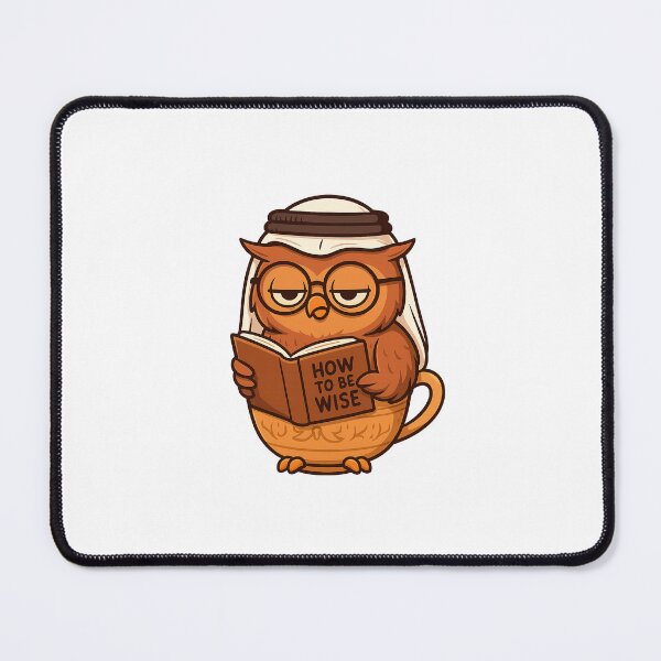Item preview, Wise Owl in Arab Outfit – Funny Middle Eastern Bookworm designed and sold by mesbahgaming.