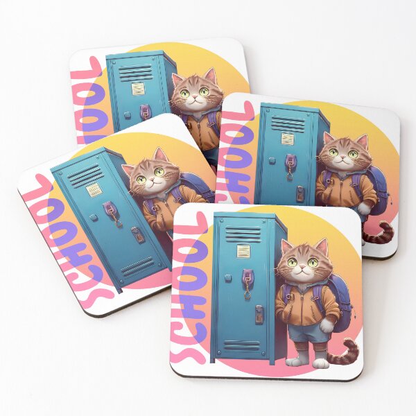 Item preview, First Day Energy – Cute Cat Back to School Cartoon Art designed and sold by Vrixat.