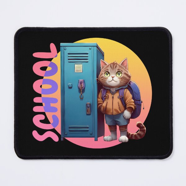 Item preview, First Day Energy – Cute Cat Back to School Cartoon Art designed and sold by Vrixat.