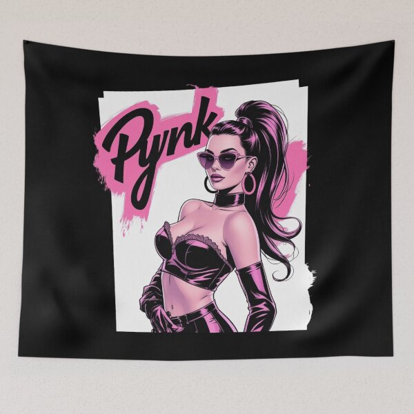 Item preview, PYNK Queen – Bold Glam Woman in Leather and Lace designed and sold by jelonkaa.