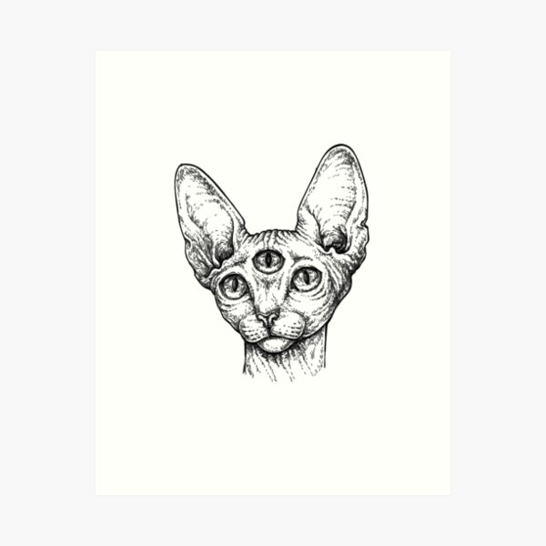Item preview, Third Eye Sphynx Cat designed and sold by clarafornia.