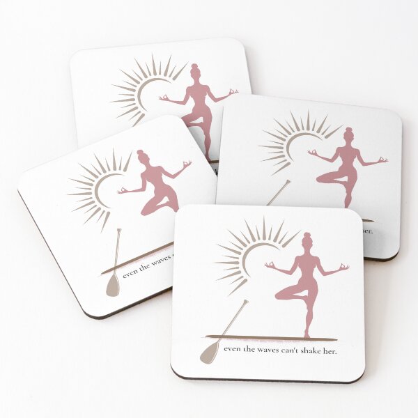 Item preview, Even the Waves Can’t Shake Her – Boho SUP Yoga Sticker designed and sold by bobparduephoto.