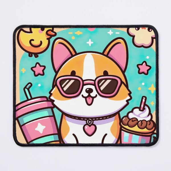 Item preview, Cool Corgi with Coffee – Kawaii Pop Culture Animal Art designed and sold by OXARO.