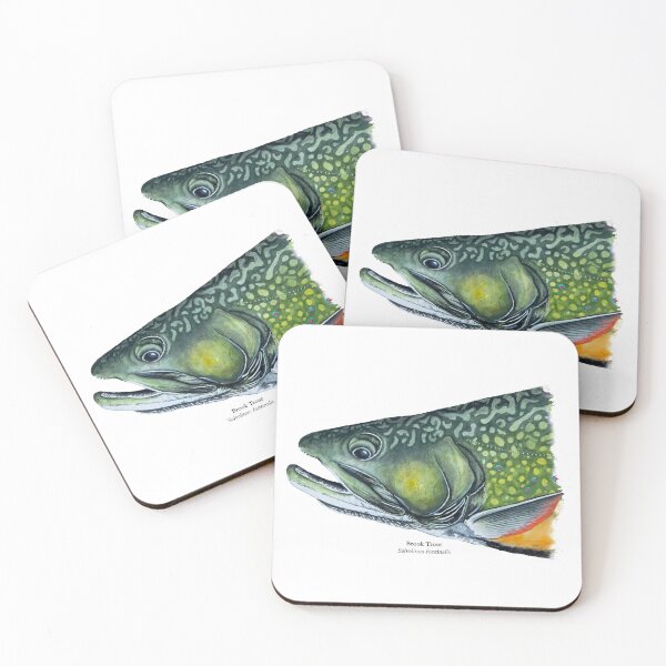 Item preview, Brook Trout Head Painting designed and sold by Stephen Emms.