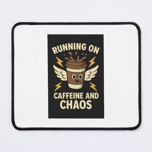 Item preview, Running on Caffeine and Chaos – Funny Coffee Lover T-Shirt designed and sold by Iyna456.