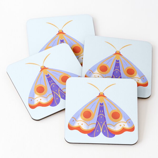 Item preview, Retro Geometric Moth in Purple and Gold designed and sold by enly shop.
