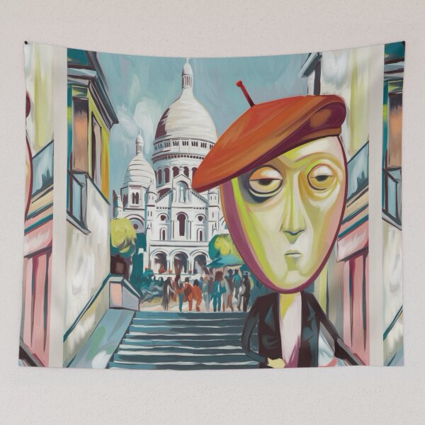 Item preview, Montmartre, Paris Travel Poster  designed and sold by LeQuirks.