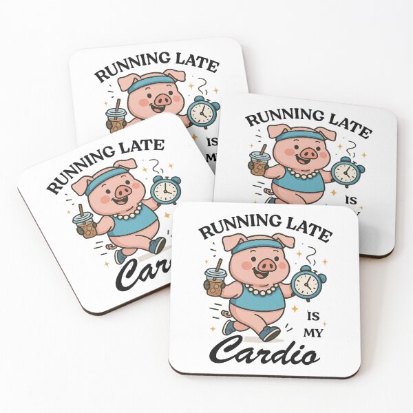 Item preview, Running late is my cardio pig art designed and sold by CleanDecor.