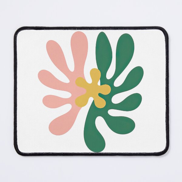 Artikelvorschau, Abstrakte moderne botanische Komposition in Pink, Grün und Gelb entworfen und verkauft von ArtfulWeave.