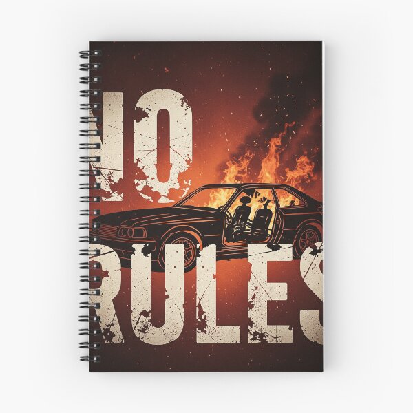 Item preview, No Rules Chaos Manifesto | Burnt Rubber & Flames | Slogan Tee designed and sold by NeuroPixels Design.