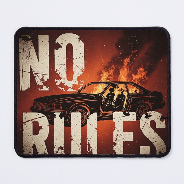 Item preview, No Rules Chaos Manifesto | Burnt Rubber & Flames | Slogan Tee designed and sold by NeuroPixels Design.