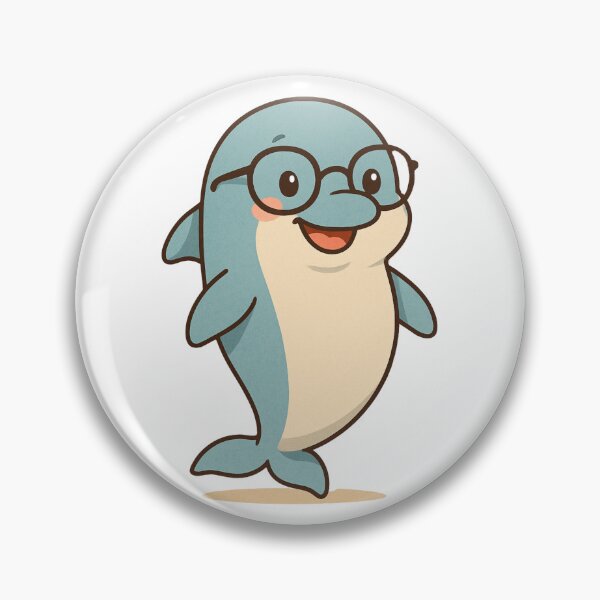 Item preview, Adorable Dolphin with Glasses designed and sold by Khamique.